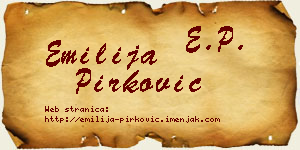 Emilija Pirković vizit kartica